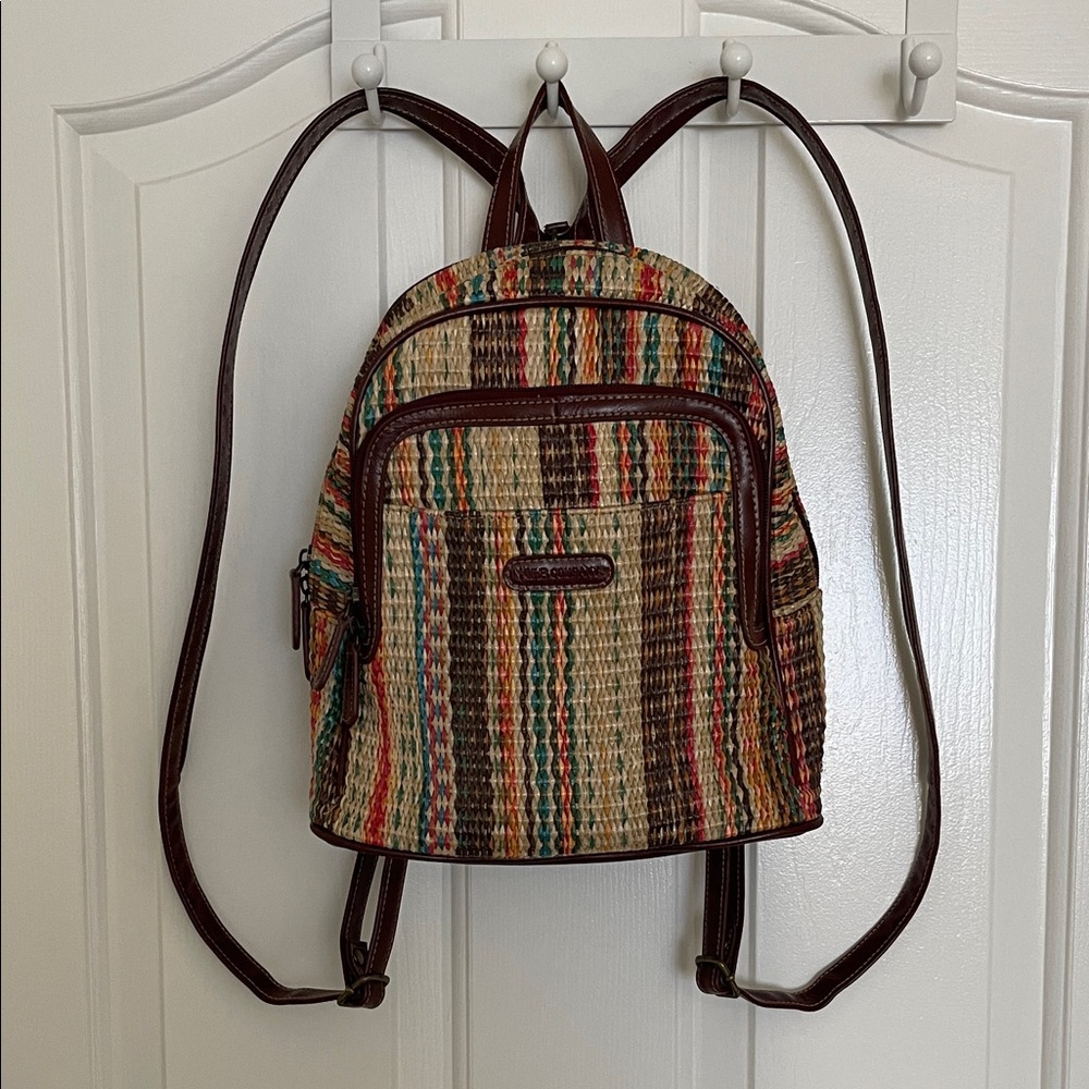 Multicolor Striped Women's Backpack